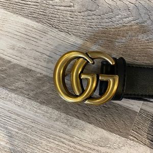 Gucci Leather Belt Double G *inauthentic*